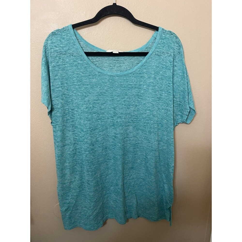 Sejour Women's Plus Size T Shirt Size 1XL Turquoise Soft And Lightweight